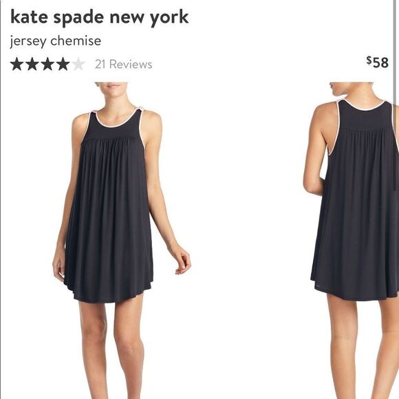🆕 Kate spade modal jersey chemise black M - Picture 9 of 9